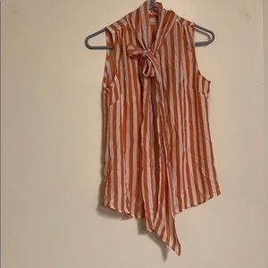 Peach and white blouse